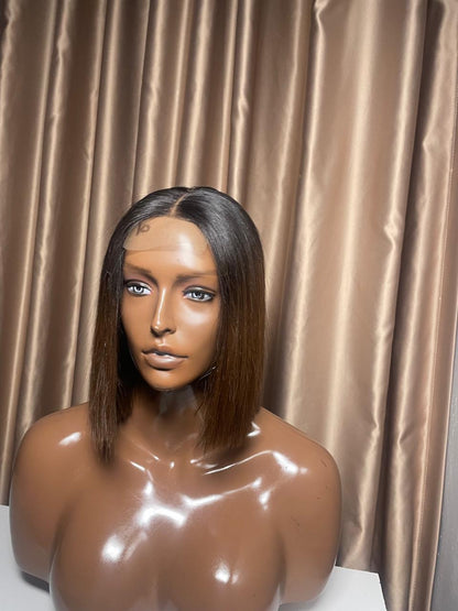 Two tone brown wig 2*6 10” Bob
